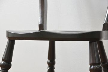 中古　松本民芸家具 ワイコムチェア2脚セット(4) 定価1脚=約88000円(椅子、イス、いす)