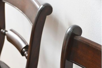 中古　松本民芸家具 ワイコムチェア2脚セット(6) 定価1脚=約88000円(椅子、イス、いす)