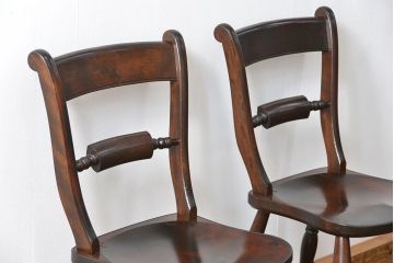 中古　松本民芸家具 ワイコムチェア2脚セット(7) 定価1脚=約88000円(椅子、イス、いす)