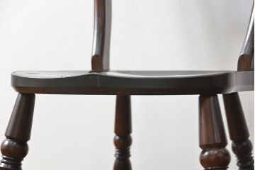 中古　松本民芸家具 ワイコムチェア2脚セット(7) 定価1脚=約88000円(椅子、イス、いす)