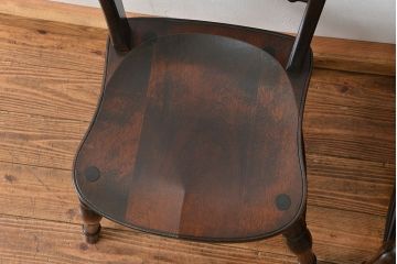 中古　松本民芸家具 ワイコムチェア2脚セット(8) 定価1脚=約88000円(椅子、イス、いす)