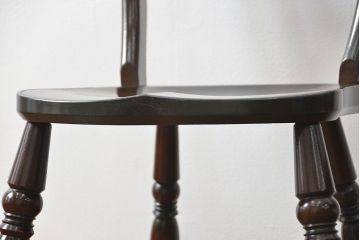 中古　松本民芸家具 ワイコムチェア2脚セット(9) 定価1脚=約88000円(椅子、イス、いす)