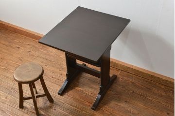 中古 松本民芸家具 食卓テーブル(小)(3)(ダイニングテーブル、机)