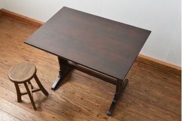 中古 松本民芸家具 食卓テーブル(1)(ダイニングテーブル・机)