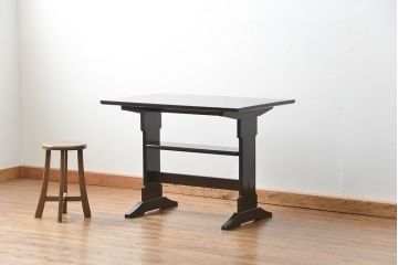 中古 松本民芸家具 食卓テーブル(中)(2)(ダイニングテーブル、机)
