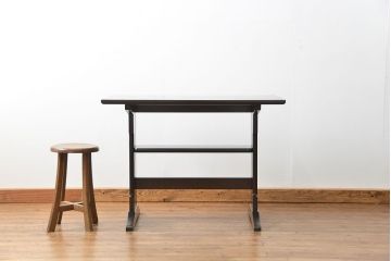 中古 松本民芸家具 食卓テーブル(中)(2)(ダイニングテーブル、机)