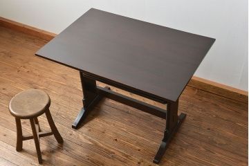 中古 松本民芸家具 食卓テーブル(中)(2)(ダイニングテーブル、机)