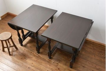 中古 松本民芸家具　バタフライテーブル1対(エクステンションテーブル、ダイニングテーブル)
