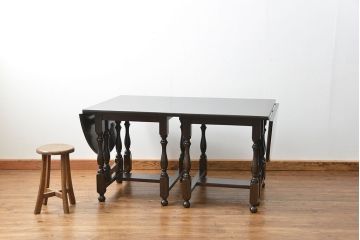 中古 松本民芸家具　バタフライテーブル1対(エクステンションテーブル、ダイニングテーブル)