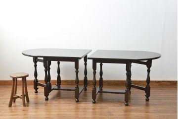 中古 松本民芸家具　バタフライテーブル1対(エクステンションテーブル、ダイニングテーブル)