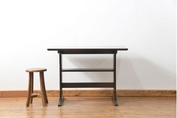 中古 松本民芸家具 食卓テーブル(中)(3)(ダイニングテーブル、机)