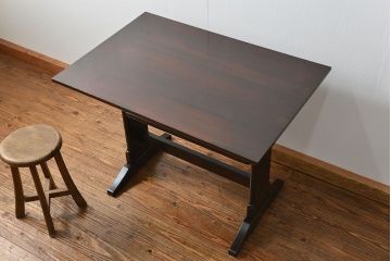 中古 松本民芸家具 食卓テーブル(中)(3)(ダイニングテーブル、机)
