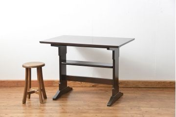 中古 松本民芸家具 食卓テーブル(中)(3)(ダイニングテーブル、机)