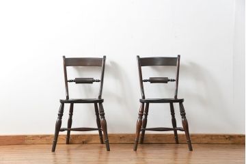 中古　松本民芸家具 ワイコムチェア2脚セット(椅子)(2)