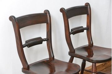 中古　松本民芸家具 ワイコムチェア2脚セット(椅子)(2)