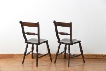 中古　松本民芸家具 ワイコムチェア2脚セット(椅子)(2)