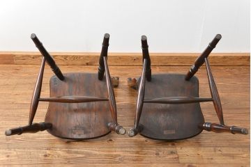 中古　松本民芸家具 ワイコムチェア2脚セット(椅子)(2)