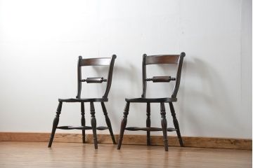 中古　松本民芸家具 ワイコムチェア2脚セット(椅子)