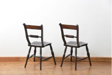 中古　松本民芸家具 ワイコムチェア2脚セット(椅子)