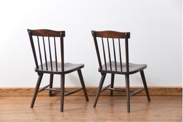 ビンテージ 松本民芸家具 スティックバックチェア2脚セット(椅子、イス)