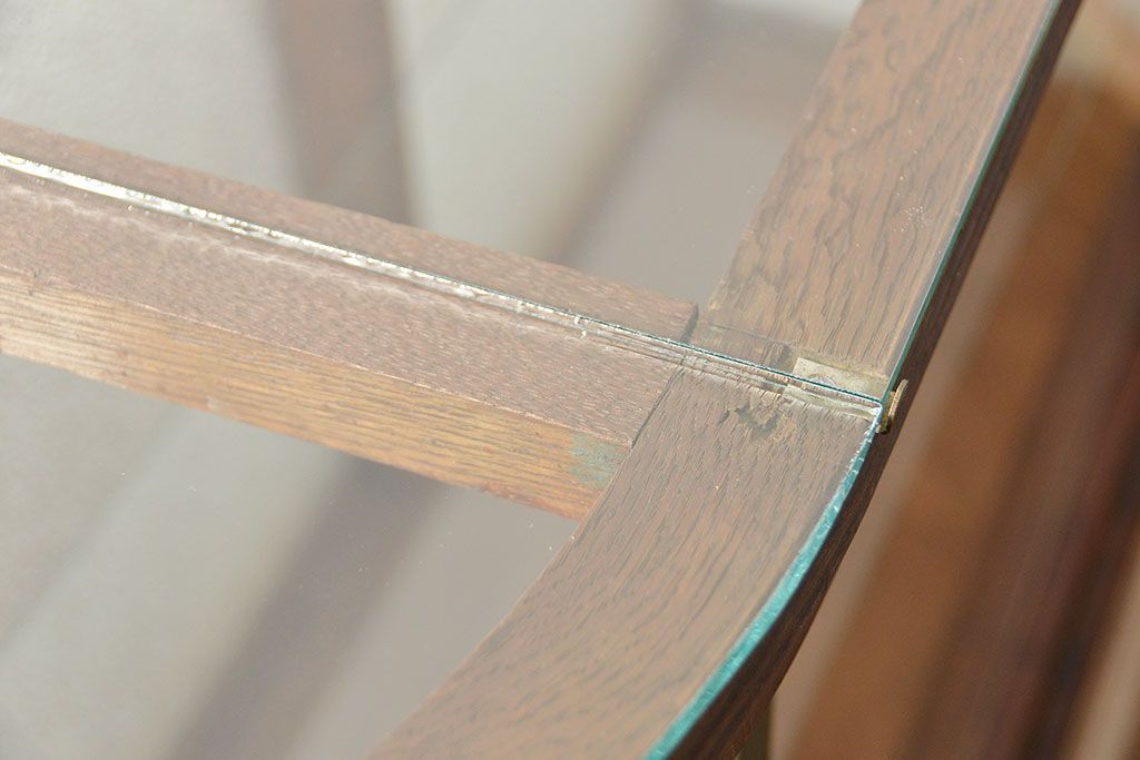 アンティーク家具　アンティーク 古いタバコ屋のR型タイルガラスケース(L型ガラスケース、ショーケース)