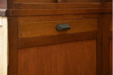 アンティーク家具　アンティーク 古いタバコ屋のR型タイルガラスケース(L型ガラスケース、ショーケース)