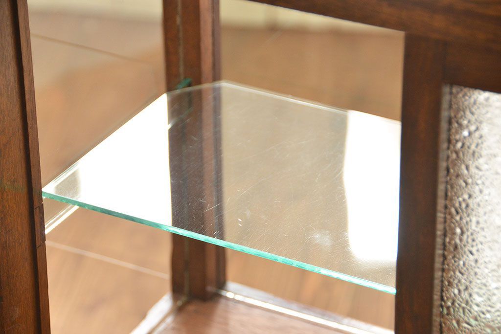 アンティーク家具　アンティーク 古いタバコ屋のR型タイルガラスケース(L型ガラスケース、ショーケース)