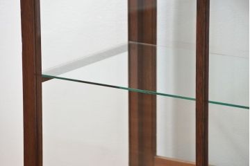 アンティーク家具　アンティーク 古い木のシンプルなガラスケース(1)(ショーケース、飾り棚)