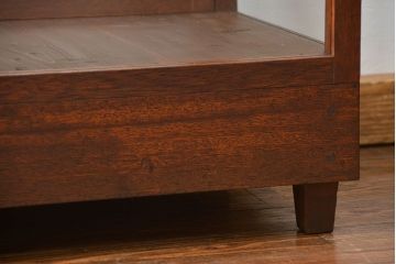 アンティーク家具　アンティーク 古い木のシンプルなガラスケース(1)(ショーケース、飾り棚)