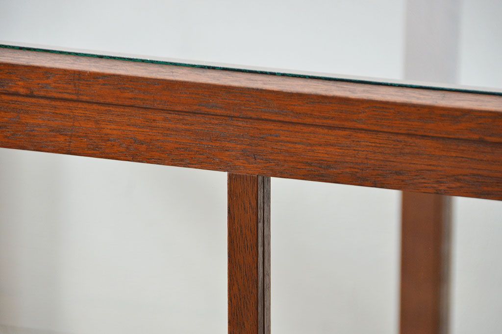 アンティーク家具　アンティーク 古い木のシンプルなガラスケース(2)(ショーケース、陳列棚)