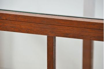 アンティーク家具　アンティーク 古い木のシンプルなガラスケース(2)(ショーケース、陳列棚)