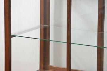 アンティーク家具　アンティーク 古い木のシンプルなガラスケース(2)(ショーケース、陳列棚)