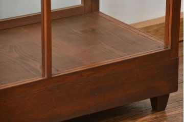 アンティーク家具　アンティーク 古い木のシンプルなガラスケース(2)(ショーケース、陳列棚)