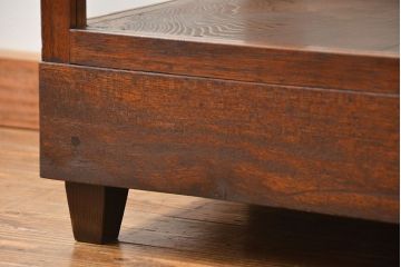 アンティーク家具　アンティーク 古い木のシンプルなガラスケース(2)(ショーケース、陳列棚)