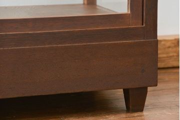 アンティーク家具　アンティーク 古い木のシンプルなガラスケース(2)(ショーケース、陳列棚)