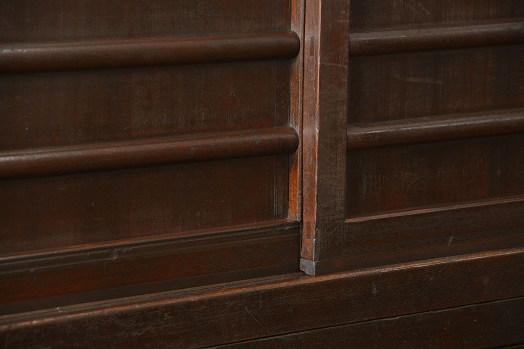 アンティーク家具　六尺　古民具・骨董 大きな引き出し20杯収納棚(時代箪笥、水屋箪笥、収納箪笥、薬箪笥)