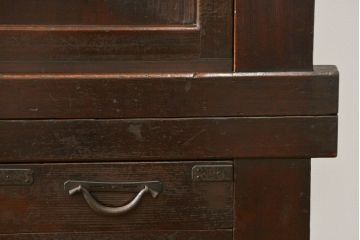 アンティーク家具　六尺　古民具・骨董 大きな引き出し20杯収納棚(時代箪笥、水屋箪笥、収納箪笥、薬箪笥)