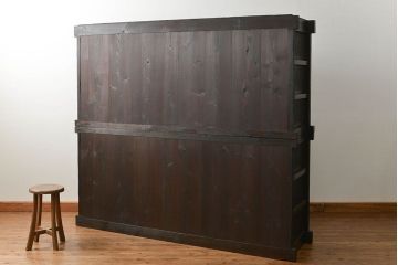 アンティーク家具　六尺　古民具・骨董 大きな引き出し20杯収納棚(時代箪笥、水屋箪笥、収納箪笥、薬箪笥)