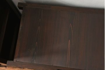 アンティーク家具　古民具・骨董 結霜ガラス入り 二段重ね 三尺水屋箪笥