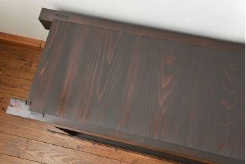 アンティーク家具　古民具・骨董 特大 九尺幅 極太框組み 時代箪笥 ローボード(水屋箪笥、テレビ台、キャビネット、収納棚)