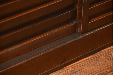 アンティーク家具　古民具・骨董 特大 九尺幅 極太框組み 時代箪笥 ローボード(水屋箪笥、テレビ台、キャビネット、収納棚)