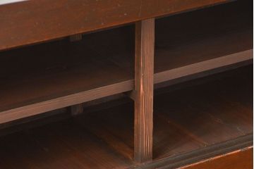 アンティーク家具　古民具・骨董 特大 九尺幅 極太框組み 時代箪笥 ローボード(水屋箪笥、テレビ台、キャビネット、収納棚)