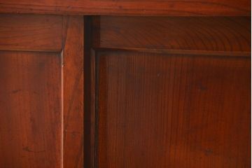 アンティーク家具　六尺　古民具・骨董 漆のキレイな前面欅材 重厚な水屋箪笥(収納棚、サイドボード)