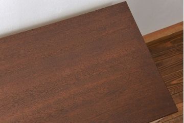 アンティーク家具　鉄脚付きアンティークペイントローボード(収納棚、TVボード)