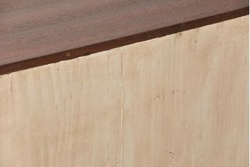 アンティーク家具　鉄脚付きアンティークペイントローボード(収納棚、TVボード)