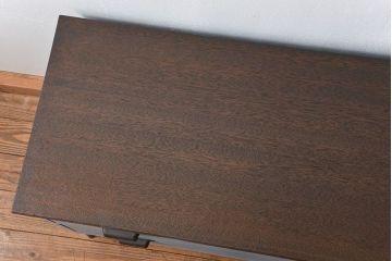 レトロ家具　昭和レトロ 鉄脚付きアンティークローチェスト(ローボード、タンス)