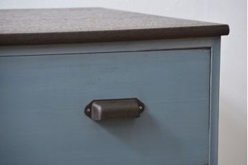 レトロ家具　昭和レトロ 鉄脚付きアンティークローチェスト(ローボード、タンス)