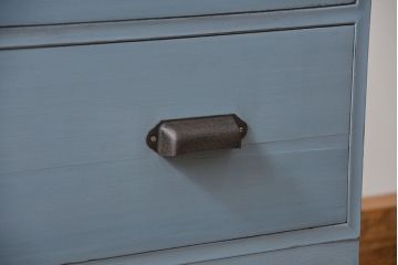 レトロ家具　昭和レトロ 鉄脚付きアンティークローチェスト(ローボード、タンス)