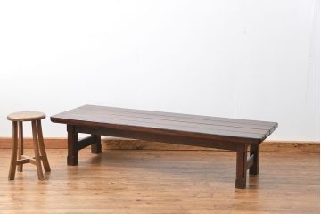 中古 松本民芸家具 スツールテーブル(1)(ベンチ、長椅子、机、座卓)