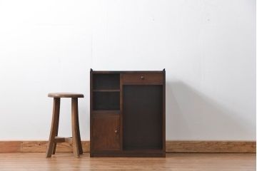 中古 ビンテージ 松本民芸家具 小振りな収納棚(飾り棚、本棚)